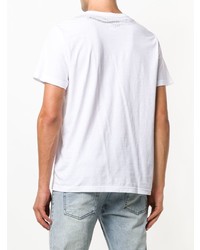 T-shirt à col rond imprimé blanc VISVIM