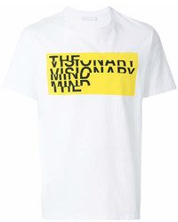T-shirt à col rond imprimé blanc Neil Barrett