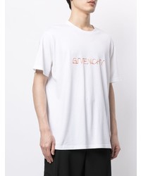 T-shirt à col rond imprimé blanc Givenchy