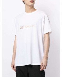 T-shirt à col rond imprimé blanc Givenchy