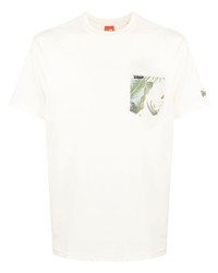 T-shirt à col rond imprimé blanc New Era Cap