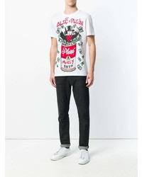 T-shirt à col rond imprimé blanc Philipp Plein