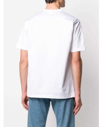 T-shirt à col rond imprimé blanc Junya Watanabe MAN