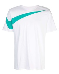 T-shirt à col rond imprimé blanc Nike