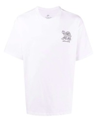 T-shirt à col rond imprimé blanc Nike