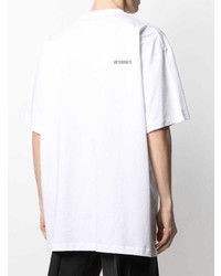 T-shirt à col rond imprimé blanc Vetements