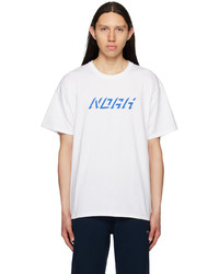 T-shirt à col rond imprimé blanc Noah