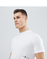 T-shirt à col rond imprimé blanc Noak