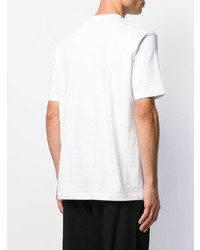 T-shirt à col rond imprimé blanc Junya Watanabe