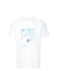 T-shirt à col rond imprimé blanc Norse Projects