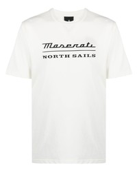 T-shirt à col rond imprimé blanc North Sails