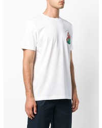 T-shirt à col rond imprimé blanc Sss World Corp