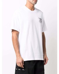 T-shirt à col rond imprimé blanc Nike