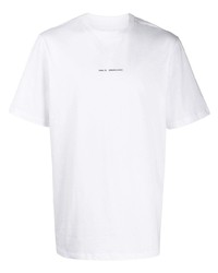 T-shirt à col rond imprimé blanc Oamc