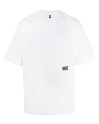 T-shirt à col rond imprimé blanc Oamc