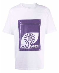 T-shirt à col rond imprimé blanc Oamc