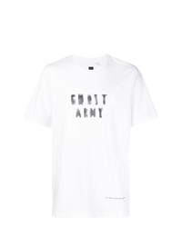 T-shirt à col rond imprimé blanc Oamc