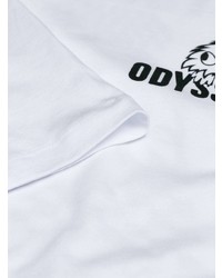 T-shirt à col rond imprimé blanc McQ Alexander McQueen