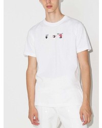 T-shirt à col rond imprimé blanc Off-White