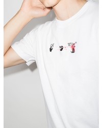 T-shirt à col rond imprimé blanc Off-White