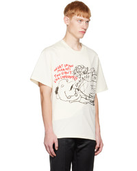 T-shirt à col rond imprimé blanc Charles Jeffrey Loverboy