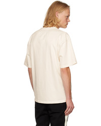 T-shirt à col rond imprimé blanc Rhude