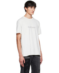 T-shirt à col rond imprimé blanc Ksubi