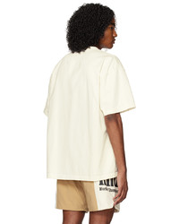 T-shirt à col rond imprimé blanc Rhude