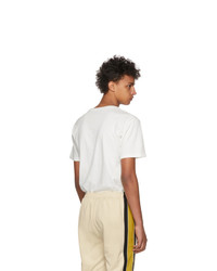 T-shirt à col rond imprimé blanc Gucci