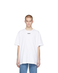 T-shirt à col rond imprimé blanc Off-White