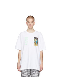 T-shirt à col rond imprimé blanc Off-White