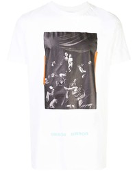 T-shirt à col rond imprimé blanc Off-White