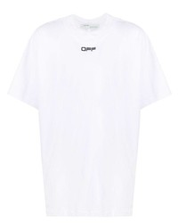 T-shirt à col rond imprimé blanc Off-White