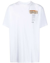 T-shirt à col rond imprimé blanc Off-White