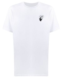 T-shirt à col rond imprimé blanc Off-White