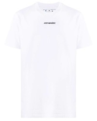 T-shirt à col rond imprimé blanc Off-White