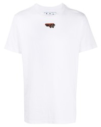 T-shirt à col rond imprimé blanc Off-White