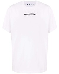 T-shirt à col rond imprimé blanc Off-White