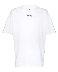 T-shirt à col rond imprimé blanc Off-White