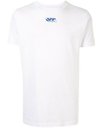 T-shirt à col rond imprimé blanc Off-White