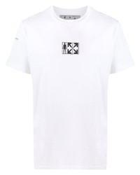 T-shirt à col rond imprimé blanc Off-White