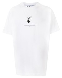 T-shirt à col rond imprimé blanc Off-White