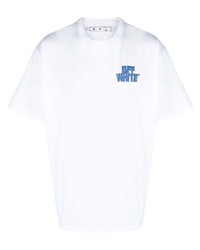 T-shirt à col rond imprimé blanc Off-White