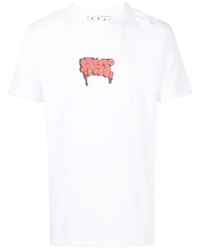 T-shirt à col rond imprimé blanc Off-White