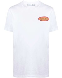 T-shirt à col rond imprimé blanc Off-White