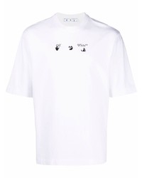 T-shirt à col rond imprimé blanc Off-White