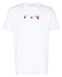 T-shirt à col rond imprimé blanc Off-White