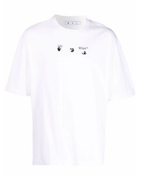 T-shirt à col rond imprimé blanc Off-White