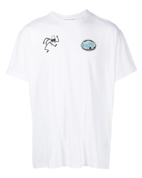 T-shirt à col rond imprimé blanc Off-White