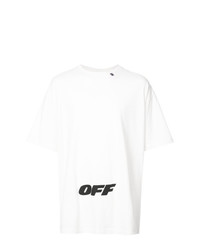 T-shirt à col rond imprimé blanc Off-White